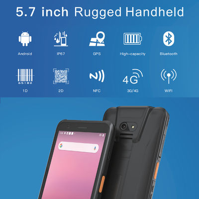 Wireless BT5.0 64G 430Nits Android Handheld PDA Dust Resistant