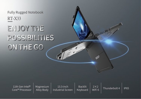13.3 Inch Windows 10 Intel Industrial Rugged Laptop HDMI 1920x1080