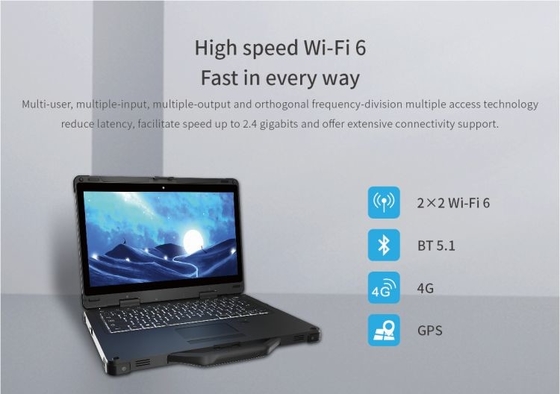 13.3 Inch Windows 10 Intel Industrial Rugged Laptop HDMI 1920x1080