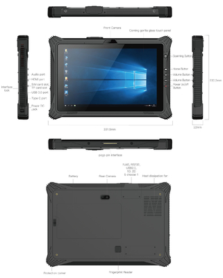 Intel N5105 Rugged Tablet PC IPS HDMI 860mAh Battery IP65 Protection Level
