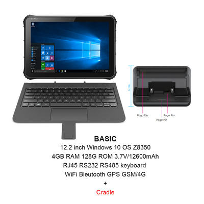 16:10 Windows Rugged Tablet CPU Z8350 With NFC Support ISO/IEC