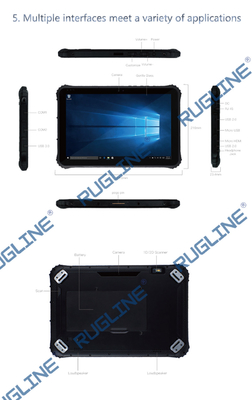 16:10 Windows Rugged Tablet CPU Z8350 With NFC Support ISO/IEC