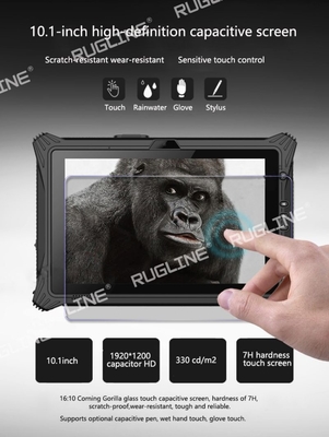 RUGLINE Industrial Rugged Tablet Windows 10 With NFC 1D / 2D Scanner