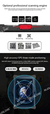 RUGLINE Industrial Rugged Tablet Windows 10 With NFC 1D / 2D Scanner