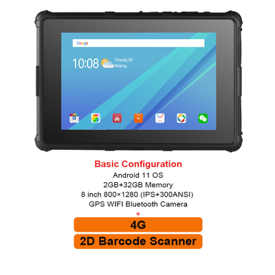 Android OS Rugged Tablet PC 8 Inch 800X1280 IPS GPS IP67 Smart RF8R