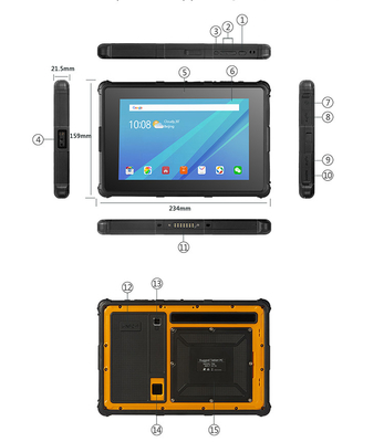 Android OS Rugged Tablet PC 8 Inch 800X1280 IPS GPS IP67 Smart RF8R